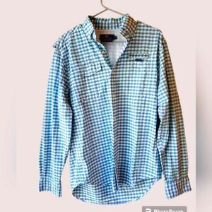 VINYARD VINES VENTED LONG SLEEVE MENS HARBOR SHIRT BLUE PLAID XS